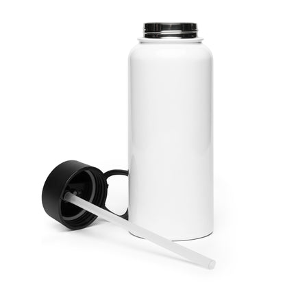 R&B Stainless steel water bottle with a straw lid