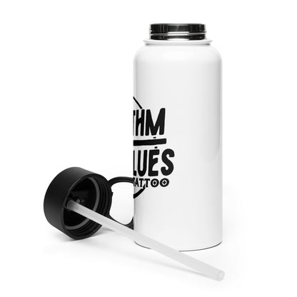 R&B Stainless steel water bottle with a straw lid